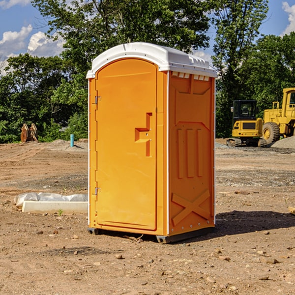 how often are the portable restrooms cleaned and serviced during a rental period in Rome IN